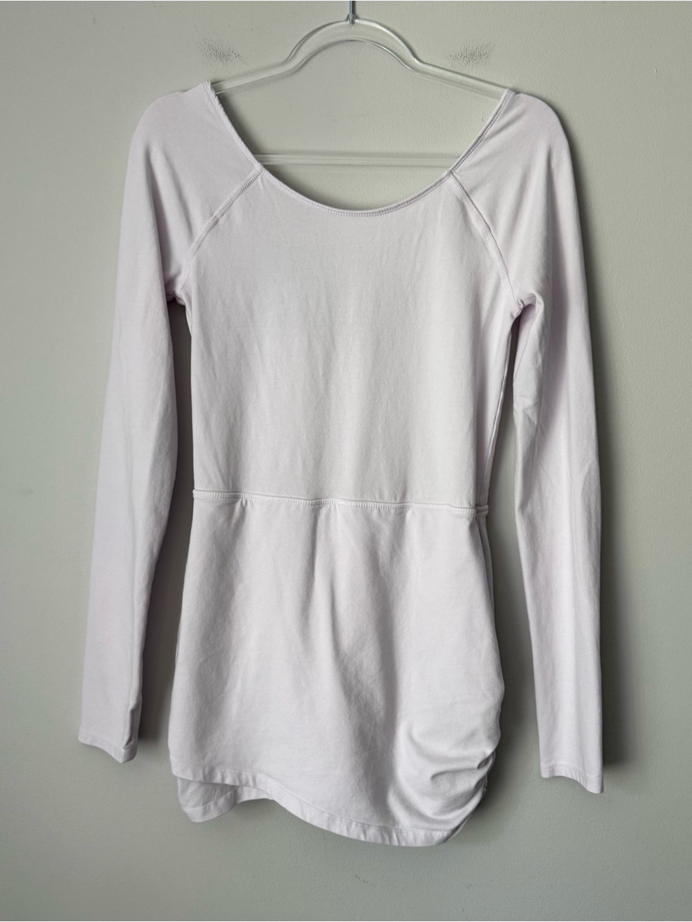 FP Movement by Free People Long-Sleeve Scoop-Neck Romper Top in Light Lavender